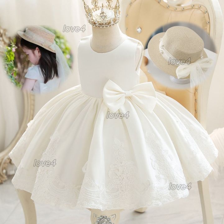 White frock for 2024 4 year girl