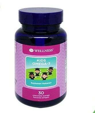 Wellness Kids Omega 3 30's - Vitamin DHA Anak, Vitamin Otak Anak, Meningkatkan kecerdasan Anak