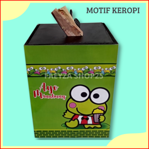 Terbaru! Celengan Karakter Doraemon Keropi Dan Hello Kitty Dengan Kunci Jumbo Ukuran 15x15x20cm