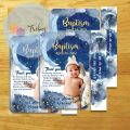 Moon and Stars Ref Magnet (Baptismal, Christening, Dedication Souvenir/Giveaway) (Glittery). 