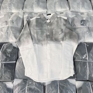 Áo Sơ Mi Nam Tay Ngắn Tay Dài Vải Đũi Nhật Cao Cấp Phối Loang Màu Trắng Đen Sắc Nét Siêu Đẹp Hot Trend Mới