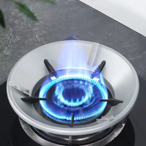Stainless Gas Stove Ring–Windproof Shield & Energy-Saving Cover (Jimat Gas Fire Wind Proof) Stainless steelanti- slip