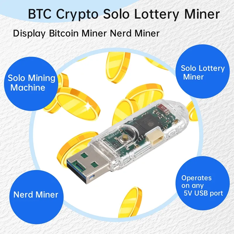385KH/s!!! Bitcoin NM Miner - LCD Dongle - USB Stick