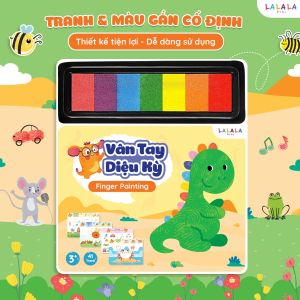 [NHẬP MÃ LAZSOCIAL50K]  Bộ Tranh Tô Màu Vân Tay Cho Bé - Vân Tay Diệu Kỳ Finger Painting Kèm Màu Vân Tay - Lalala Baby