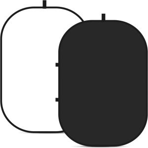 NEEWER Phông nền Chromakey Phông nền có thể thu gọn 2 trong 1 2 mặt dành cho chụp ảnh chơi game và phát trực tiếp 5×6.6/1.5m×2m đen/trắng