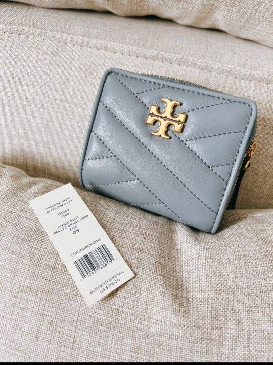 Tory burch kira discount chevron bi-fold wallet