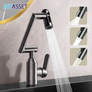 BITASSET 360° rotation Sink Faucet kitchen Water Tap 304 Stainless Steel Bathroom Faucet hot and cold 2 way Heavy Faucet