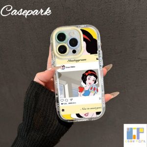 Casepark Mirror Phone Case For Xiaomi 13T Poco X6 Pro 5G Redmi 12 12C 13C 9A 9C A3 Note 8 9S 10 11 12 13 Pro 4G 5G Cartoon Beautiful Princess ins Style Clear Minimalist Advanced Mirror Phone Case Silicone Protective Cover