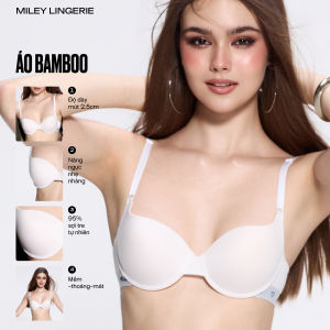Áo Lót Chất Liệu Vải Sợi Tre Tự Nhiên Bamboo Cao Cấp Mềm Mại Êm Thoáng Màu Trắng Miley Lingerie