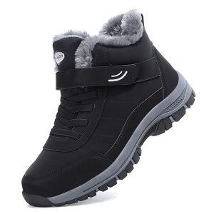 Jeep Spirit Mens And Womens Waterproof Snow Boots Laceless Boots Hiking Shoes Black Winter COD