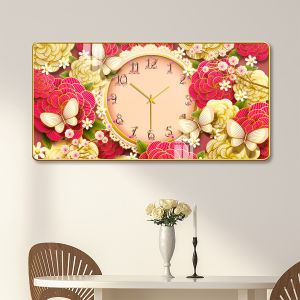 Tranh Đồng Hồ Treo Tường CHÂN THIỆN MỸ Kim Trôi Cao Cấp Làm Quà Tân Gia Decor Trang Trí Phòng Khách CDHN-01