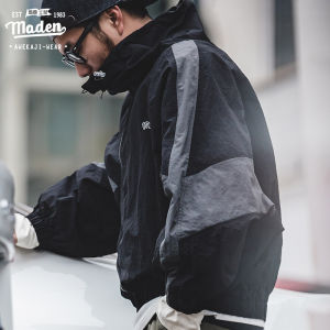 Maden brand tooling style 2025 autumn new men hip-hop European and American style retro loose detachable double zipper jacket ins net red short color boyfriend matching letters male jacket