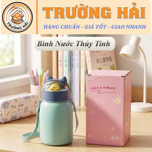 Bình Giữ Nhiệt Trẻ Em Hình Chú Vịt Cute (360ml) - Có Dây Đeo Tiện Lợi Giữ Nhiệt Hiệu Quả