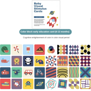 [4 at $9.90] Montessori Baby Visual Stimulation Cards (0-36 Months) Early Educational Baby Learning Cognition