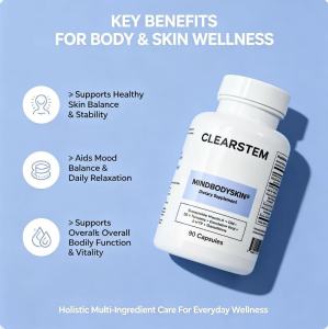 CLEARSTEM MINDBODYSKIN Capsules 90ct Multi-Ingredient Support For Skin Mood & Wellness