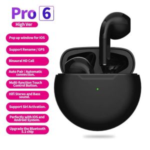 Free Case Pro6 Wireless Earbuds Bluetooth Earphone Touch Control Waterproof TWS Stereo Headphone Headset Sport earphone