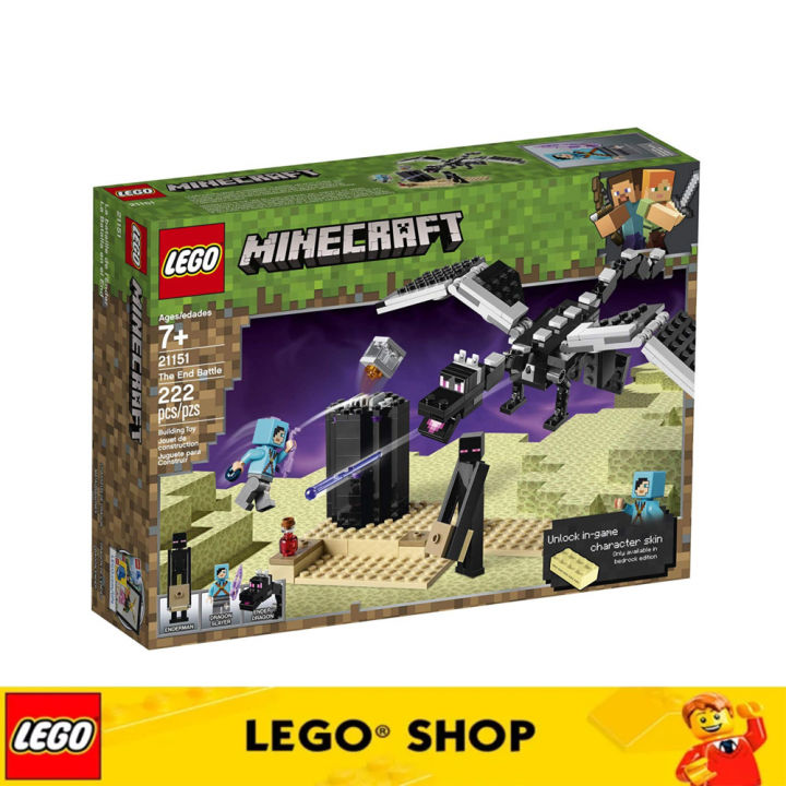 LEGO B xay d ng Minecraft The End Battle 21151 Ender Dragon bao g m dao r ng va