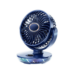 10000mAh Portable USB Rechargeable Table Fan Desktop Fan Strong Wind Mini Cooling Fan With Timing Colorful Light Kipas 风扇