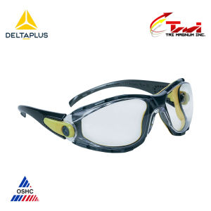 Delta Plus Pacaya Clear Safety Glasses Safety Spectacles Eye Protection Polycarbonate Foam Protected Anti Fog Anti Scratch Adjustable Temples