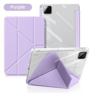 Y-fold Case for Xiaomi Pad 7 / 7Pro 11.2inch Xiaomi Mi Pad 6 / 6Pro 11inch Xiaomi Pad 6S Pro 12.4inch Acrylic Clear Tablet Cover with Pencil Holder
