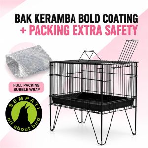 SEMPATI KHUSUS INSTAN 1 JAM DIKIRIM Bak Keramba Tempat Mandi Burung Coating Bold Wadah Kuliaran Mandi Alas Plastik Sangkar Kandang Besi Stainless Tempat Air Burung Lovebird Kacer Murai Batu Kenari