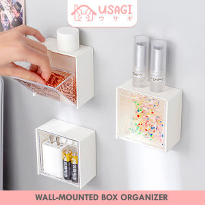 USAGI OFFICIAL - Wall-Mounted Box Organizer / Kotak Mini Organizer Tempel / Kotak Penyimpanan Kapas/Tempat Penyimpanan Benda Kecil Model Tempel Dinding Serbaguna / Laci Mini Multifungsi / Rak Dinding Minimalis