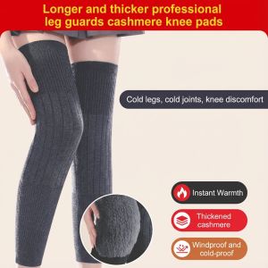 [Warmth/Heat Retention] Warm Cashmere Knee Brace Joint Support Heated Leg Sleeves Heated Joint Pads Extended Warm Cashmere Knee Pads Knee Joint Warm Leg Sleeves Joints Support Breathable Knee Brace