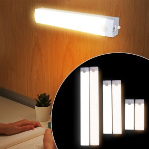 INQUIRYSTORE60IN4 Wireless Strip USB Light Bar Self-Adhesive ic Attraction PIR Touch Sensor Light Practical Under Cabinet Cabinet Lamp Kitchen