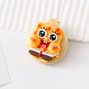 YOYO CHARMING Anti-static Beauty Tool Cartoon Compact Makeup Mirror Women Girl Scalp Massage Hair Styling Tool Hairdressing Folding Airbag Comb Massage Comb Foldable Hair Comb Air Cushion Comb