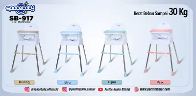 Space Baby SB 917 Baby Booster & High Chair Kursi Makan Bayi Spce Baby / SB 925 // 925AP / HC-100 // chair 6in1 SANRIO