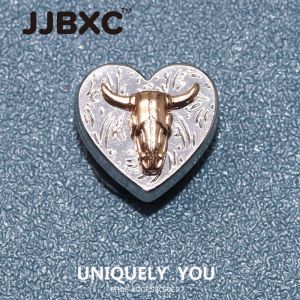 JJBXC CHARM รองเท้าโลหะหัวเข็มขัดข้ามอุปกรณ์เสริมรองเท้าโลหะผสม Silver Star ดอกไม้ DIY แฟชั่นอุปกรณ์เสริมรองเท้า