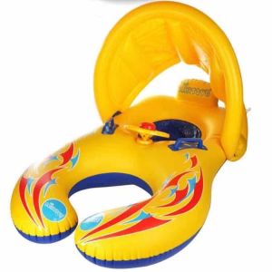 Baby Swimming Ring for Girls Under the Armpit with Canopy and Anti-Rollover Toys salbabida for baby floater