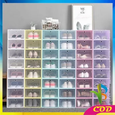 RAK SEPATU KOTAK TEBAL- KOTAK SEPATU SUSUN -KOTAK SEPATU SUSUN TRANSPARAN TEBAL - SERBAGUNA SHOES BOX TEMPAT SEPATU DAN SENDAL COD