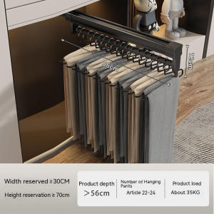 IGDL Multifunctional retractable pull-out clothes hat storage rack wardrobe built-in pants pull rod rack hardware accessories slide rail with damping