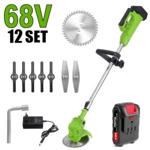 【COD】 Cordless Grass Cutter 168V japan Electric Portable Lawn Mower Grass Trimmer Adjustable Rotatable Electric Mower Multi-Function Household Garden Weeding Tool Rechargeable Lithium Lithium Battery Lawn Mower