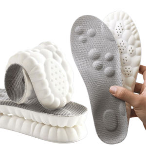 Cloud Shoe Insoles Orthotic Arch Support 4D Super Soft Breathable Natural Latex Cushion Shock Absorption Sport Running Basketball Gym Insoles