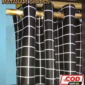 [A.G] gorden kotak minimalis hordeng jendela kotak hitam gorden kotak kotak aesthetic gorden kotak kotak jendela kamar hordeng kotak hitam gorden kotak hitam putih abu biru  horden kotak2 hitam putih gorden hitam putih Others