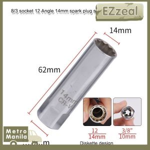 14/16mm Magnetized Drive Spark Plug Socket Set 3/8 Inch 12 Point Magnet Spark Plug Socket Wrench