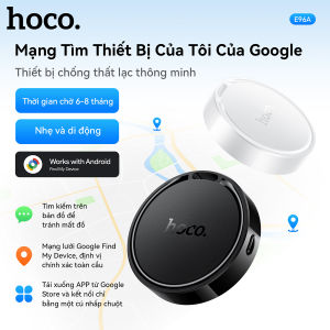 【Đối với Android】 HOCO E96A Địa điểm thông minh Thiết bị chống mất Thẻ thông minh Google Tìm thiết bị của tôi Mạng GPS Địa điểm Tracker Nhắc nhở bị mất Địa điểm chống mất cho Tìm kiếm khóa & thú cưng & túi ví