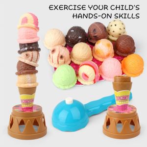 Children Simulation Food Kitchen Toys Cream Stacking Games Children Pretend Play Toys Educational