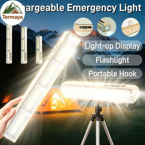 Termaya LED Magnetic Work Light with Hook Portable USB Rechargeable High Brightness LED Camping Lamp Waterproof Market Light
