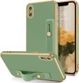 VENINGO iPhone X Case,iPhone XS Case,Phone case for iPhone X/XS,Slim Fit Soft with Adjustable Wristband Kickstand Scratch Resistant Shockproof Cover for Apple iPhone X/XS 5.8", Matcha Green. 