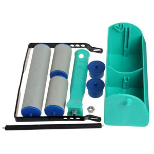 Con Lăn Và Máy Sơn Hoa Văn Dụng Cụ Treo Tường Bộ Chổi Lăn Cao Su 5 "Máy Sơn Trang Trí Phòng Giấy Dán Tường Hoa Văn 3D