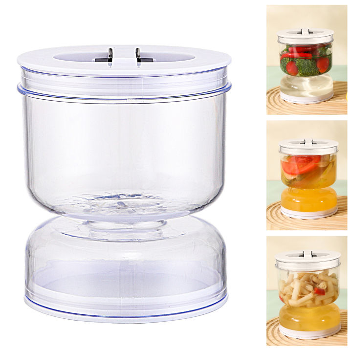 27oz Pickle Jar with Strainer Flip Leakproof Airtight Lid Hourglass