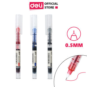 Combo 10 Bút bi nước mực gel xanh đỏ đen Deli bút gel mực nước nhanh khô ngòi 0.5mm viết calligraphy bút viết thư pháp viết chữ đẹp cho học sinh bút viết văn phòng - S856