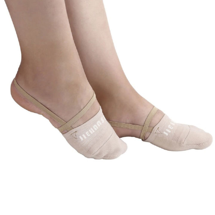 Soft Half Knitted Socks Girls Rhythmic Gymnastics Toe Shoes Ginastica  Elastic Dance Feet Protection Shoes Ballroom Accessories