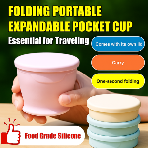 [Food Grade & Foldable] Silicone Travel Cup  Portable Retractable Pocket Cup