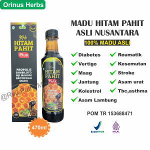 Madu Hitam Pahit Plus Propolis Madu Hitam asli Nusantara 470gr