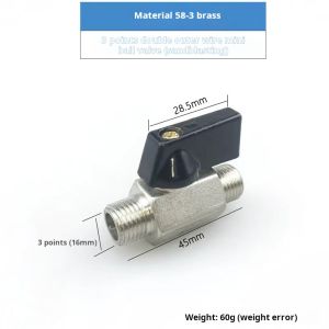 MOSTING 1Pc Male-Female / Male-Male Thread Brass Ball Valve 1/2" 1/4 3/8 1/2" BSP Air Compressor Water Gas Oil Shut Off Valve Gardening Tools and Equipment Accessories Pipe Fitting Thread Bronze Ball Valve Standard Connections with Polished Chrome Finish