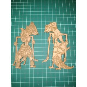 Siluet Wayang Rama & Shinta UKIR Chipboard / Kayu MDF / Triplex / Dekorasi / Mahar / Seserahan